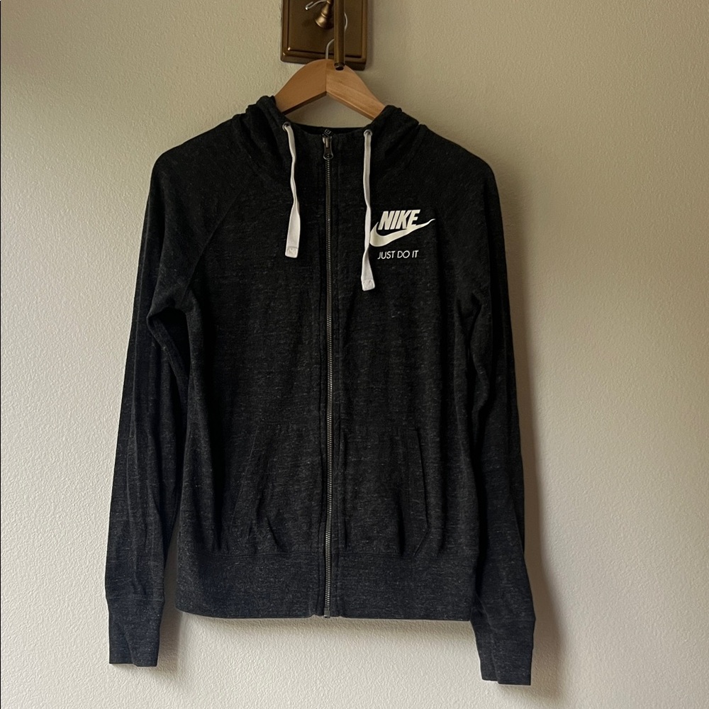 Nike Charcoal Zip-Up Sweater